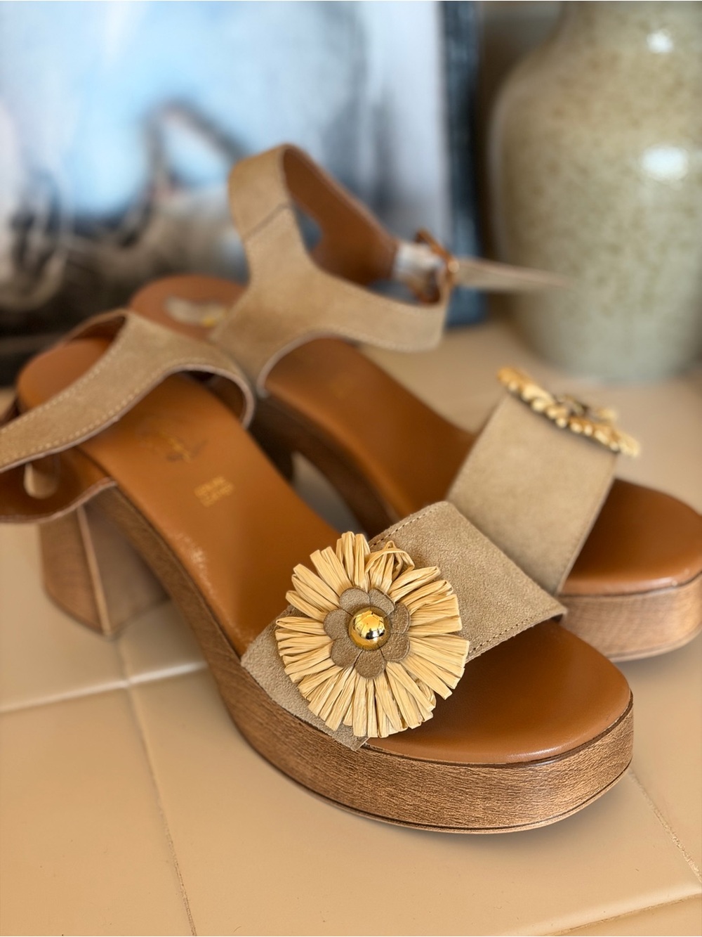 Avellini genuine leather Platform Sandals